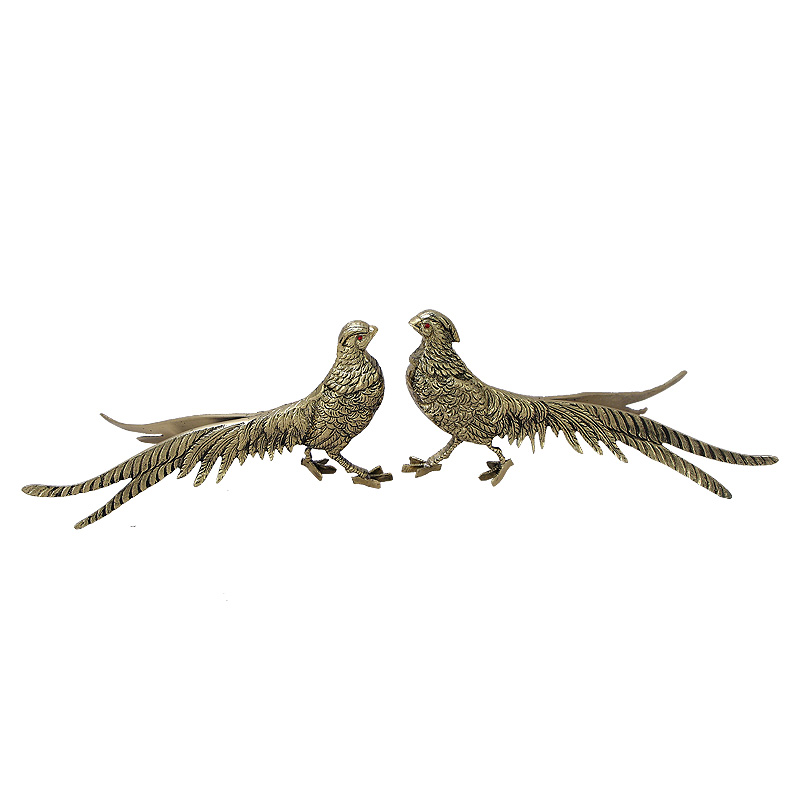 Статуэтка бронзовая пара Фазаны золотые Bronze Birds Золотой Статуэтка бронзовая пара Фазаны золотые Bronze Birds Золотой в Барнауле | Loft Concept