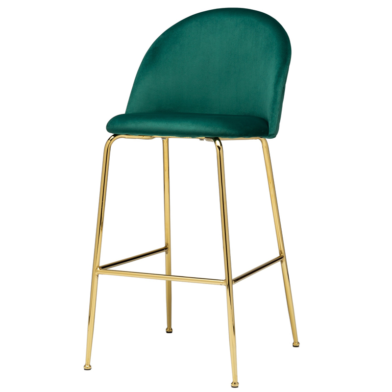 Барный стул Vendramin Bar Stool green Зеленый Глянцевое золото в Барнауле | Loft Concept 