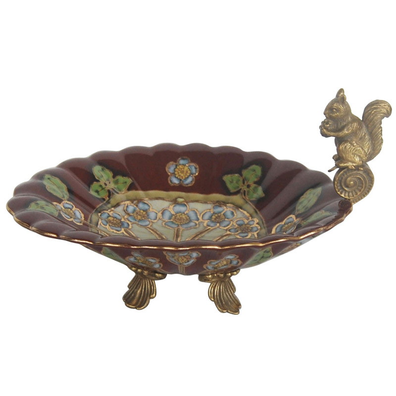 Блюдо Burgundy dish Бронза Бургундский красный Блюдо Burgundy dish Бронза Бургундский красный в Барнауле | Loft Concept