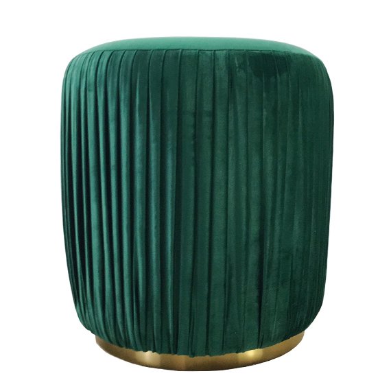 Пуф Emerald Corrugation Изумрудный Глянцевое золото в Барнауле | Loft Concept 