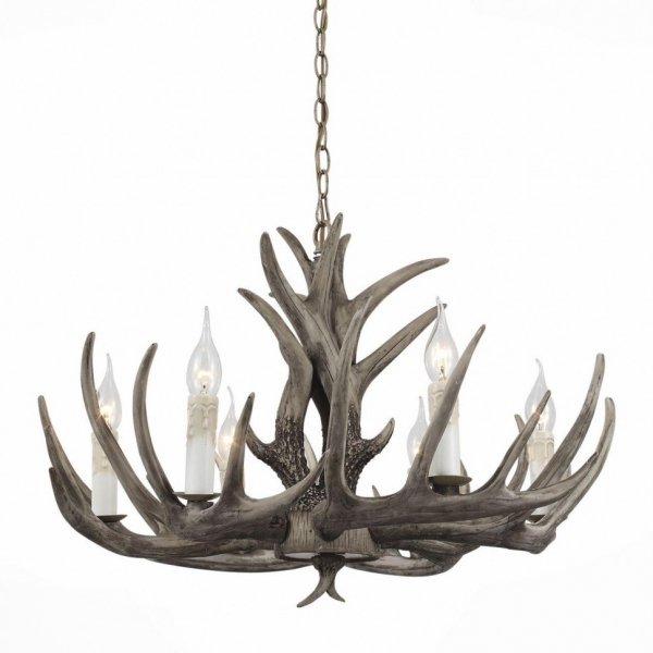 Люстра Hornland Chandelier 6 Grey Серый Люстра Hornland Chandelier 6 Grey Серый в Барнауле | Loft Concept