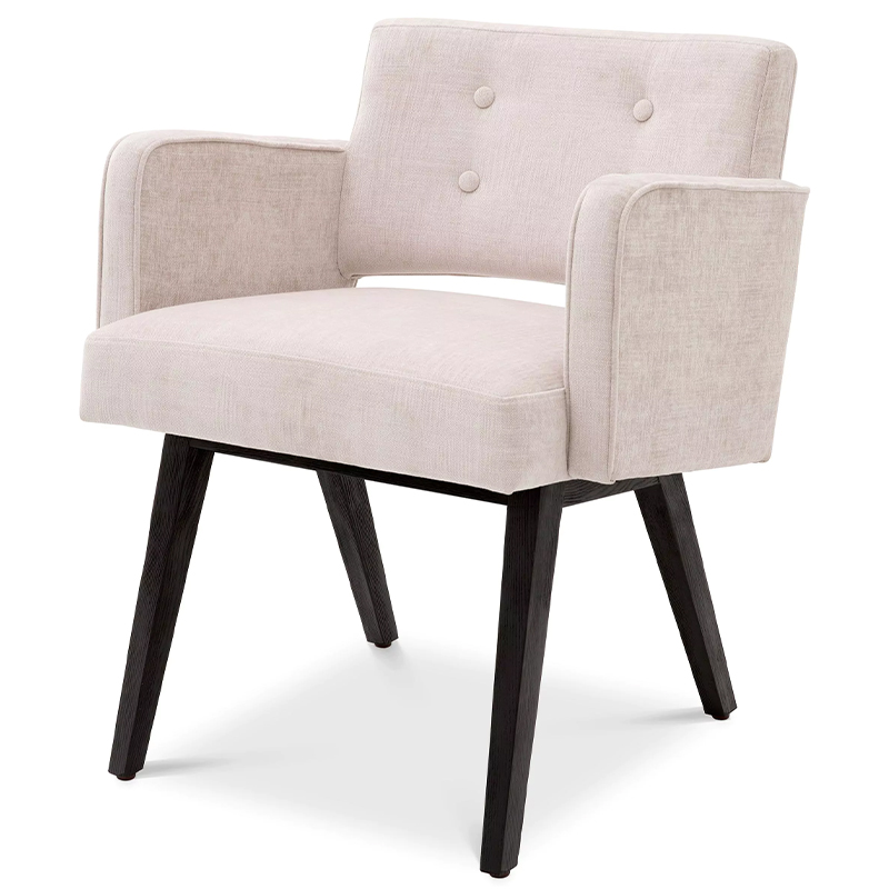 Стул Eichholtz Dining Chair Locarno Beige Бежевый Черный Стул Eichholtz Dining Chair Locarno Beige Бежевый Черный в Барнауле | Loft Concept
