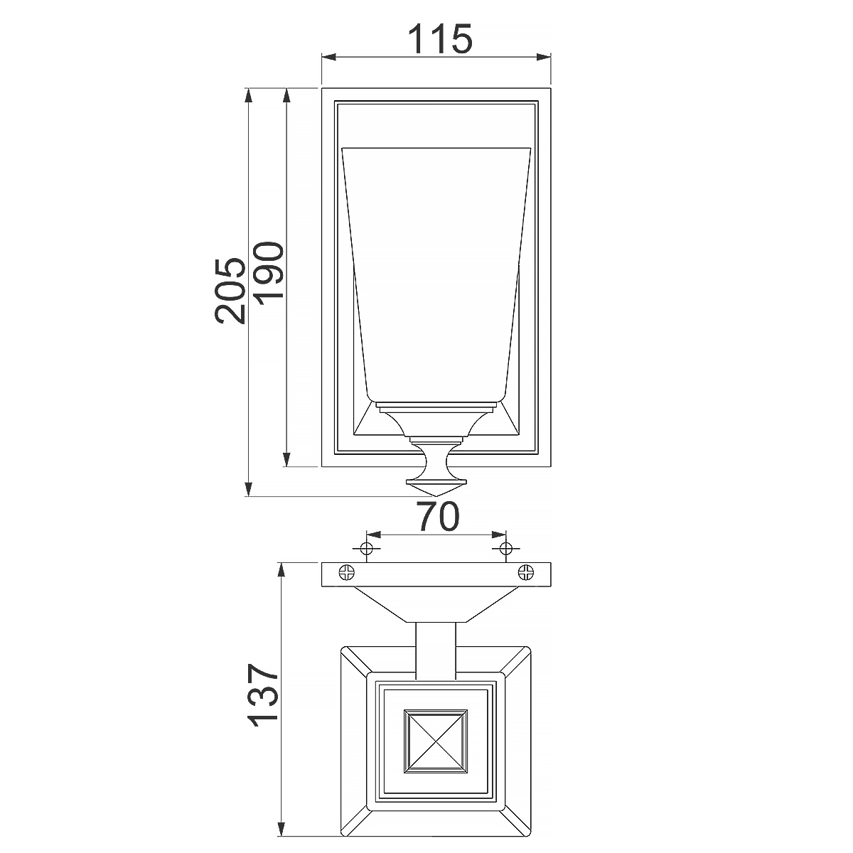 Бра с белым матовым плафоном на прямоугольном основании цвета хром Hinkley в Барнауле