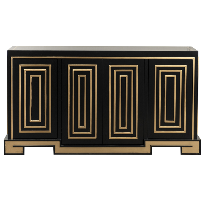 Комод в стиле арт-деко Meandro Chest of drawers Черный Черный Золотой Комод в стиле арт-деко Meandro Chest of drawers Черный Черный Золотой в Барнауле | Loft Concept