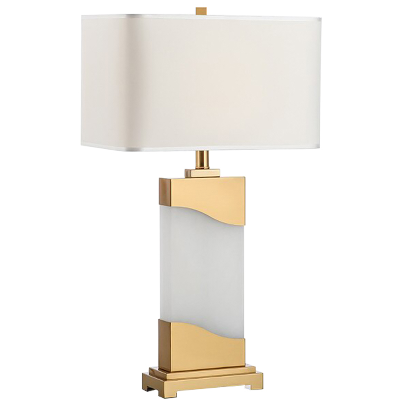 Настольная лампа Savatier Table Lamp Белый Латунь Настольная лампа Savatier Table Lamp Белый Латунь в Барнауле | Loft Concept