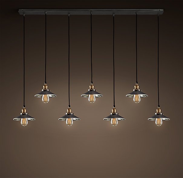 Люстра Loft Cone Pendant Reflector 7 Line Черный в Барнауле | Loft Concept 