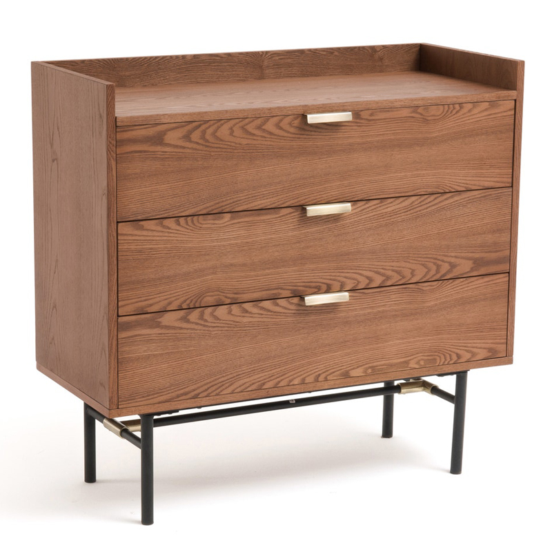 Комод с бортиками Torgny Chest of drawers Орех Латунь Комод с бортиками Torgny Chest of drawers Орех Латунь в Барнауле | Loft Concept