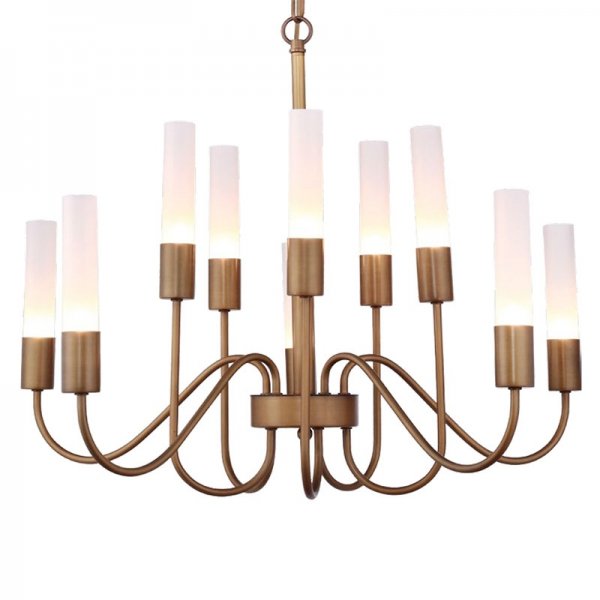 Люстра Loft Tube Chandelier 10 Темная бронза винтаж Люстра Loft Tube Chandelier 10 Темная бронза винтаж в Барнауле | Loft Concept