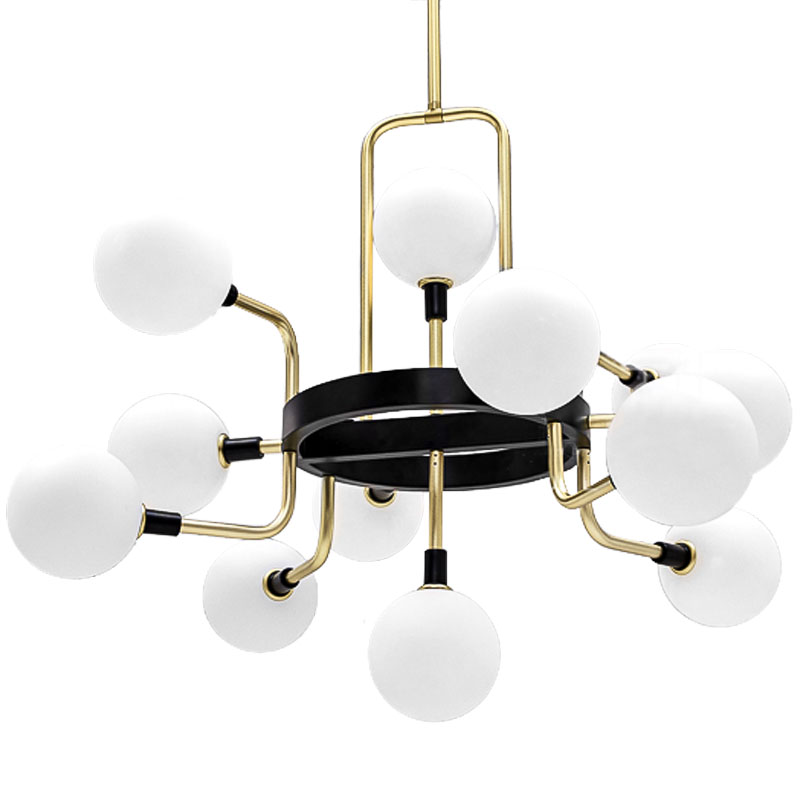 Люстра TECH Lighting Viaggio Chandelier 12 Черный Белый Глянцевое золото Люстра TECH Lighting Viaggio Chandelier 12 Черный Белый Глянцевое золото в Барнауле | Loft Concept
