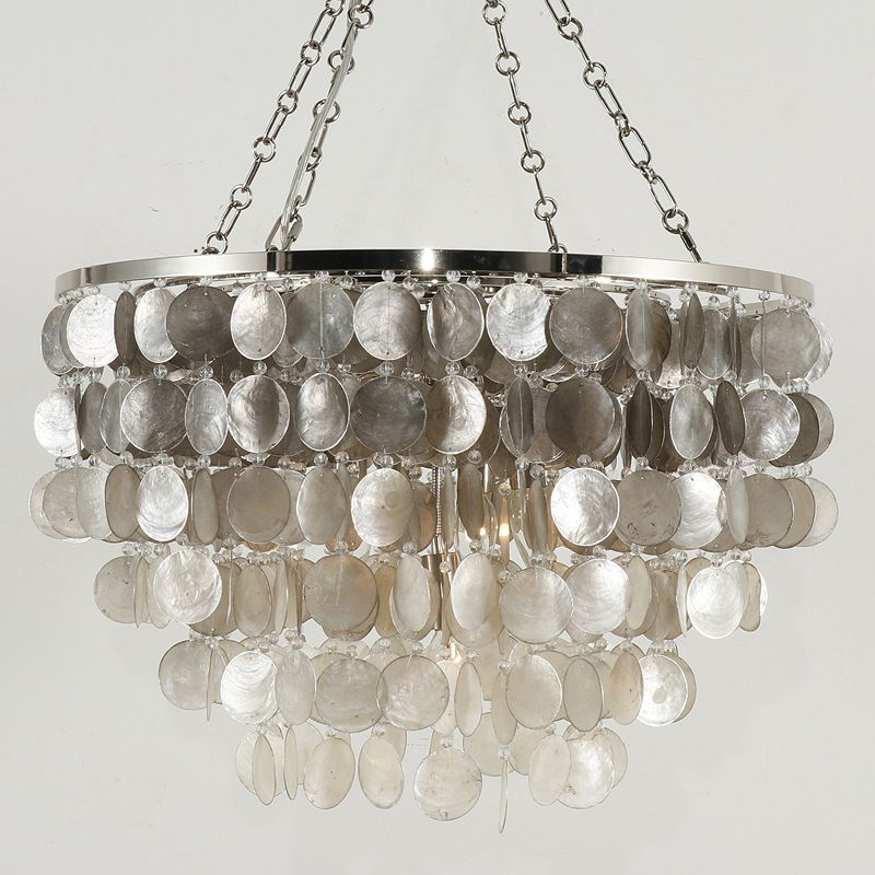 Люстра из ракушек SHELL Chandelier grey 61 Перламутровый Серый Люстра из ракушек SHELL Chandelier grey 61 Перламутровый Серый в Барнауле | Loft Concept