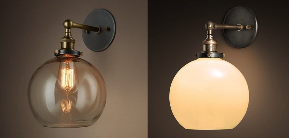 Бра Loft Clear Glass Sphere Cloche Бра Loft Clear Glass Sphere Cloche - Loft-Concept в Барнауле