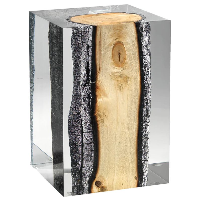 Приставной стол Acrylic Glass Nilleq Hekla Side Table & Stool Прозрачный Древесина в Барнауле | Loft Concept 