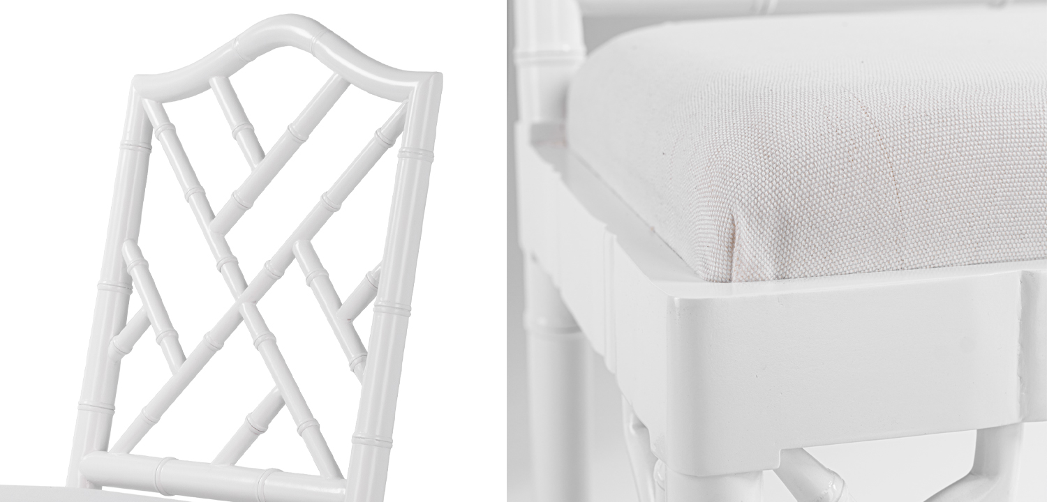 White Chippendale Chair - фото