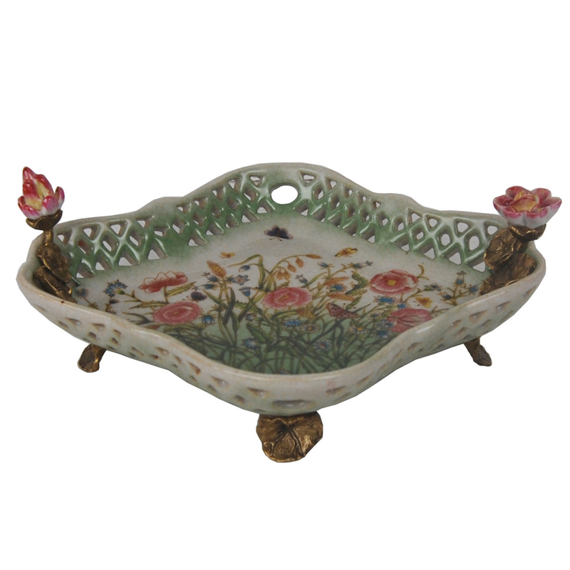 Блюдо Flower Meadow Dish Мульти Бронза Блюдо Flower Meadow Dish Мульти Бронза в Барнауле | Loft Concept