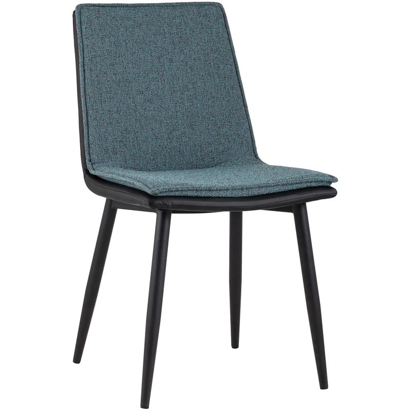 Стул Melissa Chair Серо-Синий Рогожка Серо-голубой Черный Стул Melissa Chair Серо-Синий Рогожка Серо-голубой Черный в Барнауле | Loft Concept