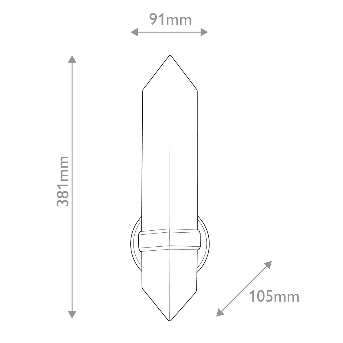 Бра черного цвета металлическое с вертикальным плафоном из алебстра Alora в Барнауле