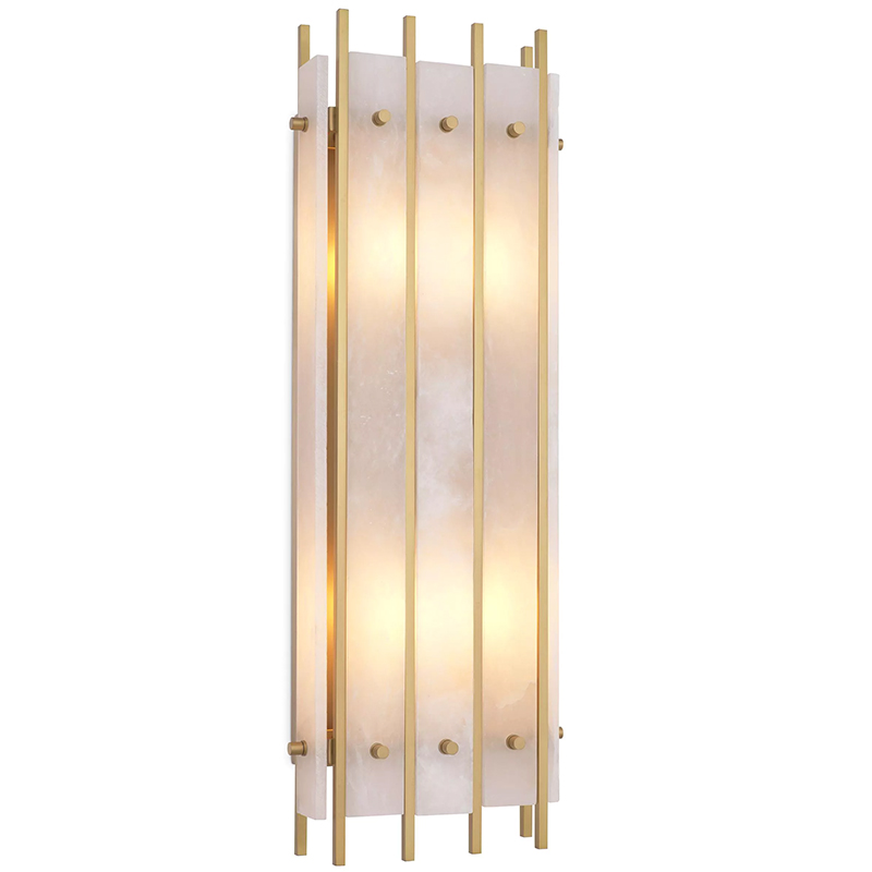 Бра Eichholtz Wall Lamp Sparks L Alabaster Латунь Бежевый Белый Мрамор Bianco Бра Eichholtz Wall Lamp Sparks L Alabaster Латунь Бежевый Белый Мрамор Bianco в Барнауле | Loft Concept