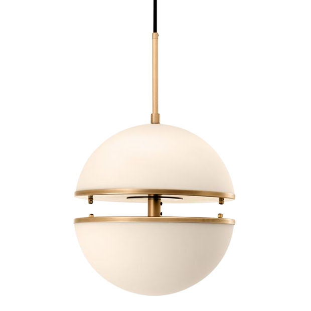Люстра Hanging Lamp Spiridon Single Латунь Античная полированная Белый в Барнауле | Loft Concept 