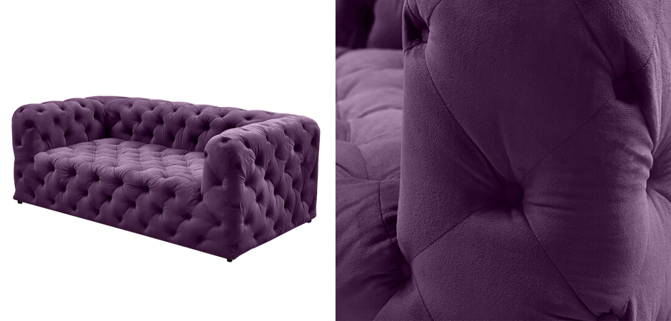 Диван Soho tufted purple velor Диван Soho tufted purple velor - Loft-Concept в Барнауле