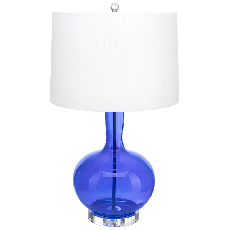 Настольная лампа Everly Lamp Белый Синий Прозрачный Настольная лампа Everly Lamp Белый Синий Прозрачный в Барнауле | Loft Concept