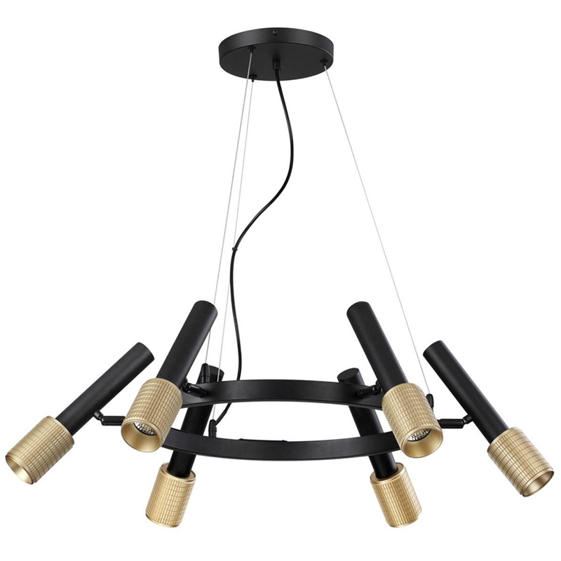 Люстра Eneko Round Chandelier Черный Золотой Люстра Eneko Round Chandelier Черный Золотой в Барнауле | Loft Concept