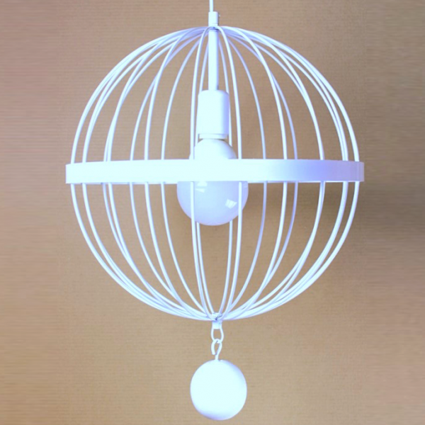 Подвесной светильник Wire Cage Pendant Spher White Белый Подвесной светильник Wire Cage Pendant Spher White Белый в Барнауле | Loft Concept