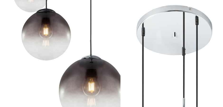 Люстра Ball Sunrise Pendant lamp smok 3 плафона Люстра Ball Sunrise Pendant lamp smok 3 плафона - Loft-Concept в Барнауле