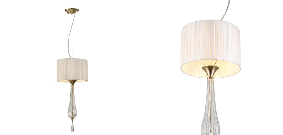 Подвесной светильник Fluff Brass с Абажуром Подвесной светильник Fluff Brass с Абажуром - Loft-Concept в Барнауле