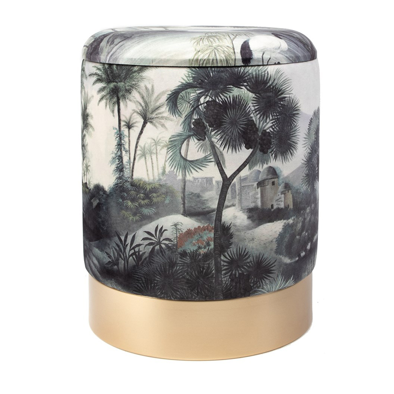 Пуф PUF Jungle Print river&tree Мульти Золотой Пуф PUF Jungle Print river&tree Мульти Золотой в Барнауле | Loft Concept