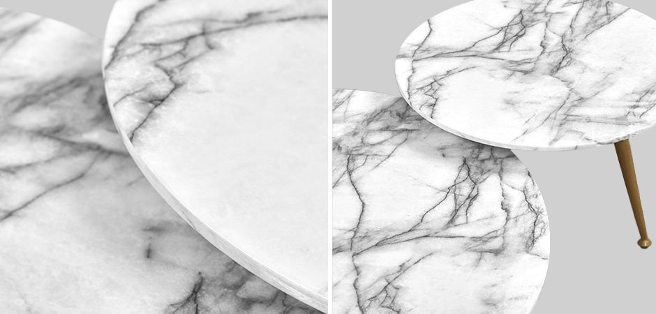 Комплект из двух столов Marble & Brass Комплект из двух столов Marble & Brass - Loft-Concept в Барнауле