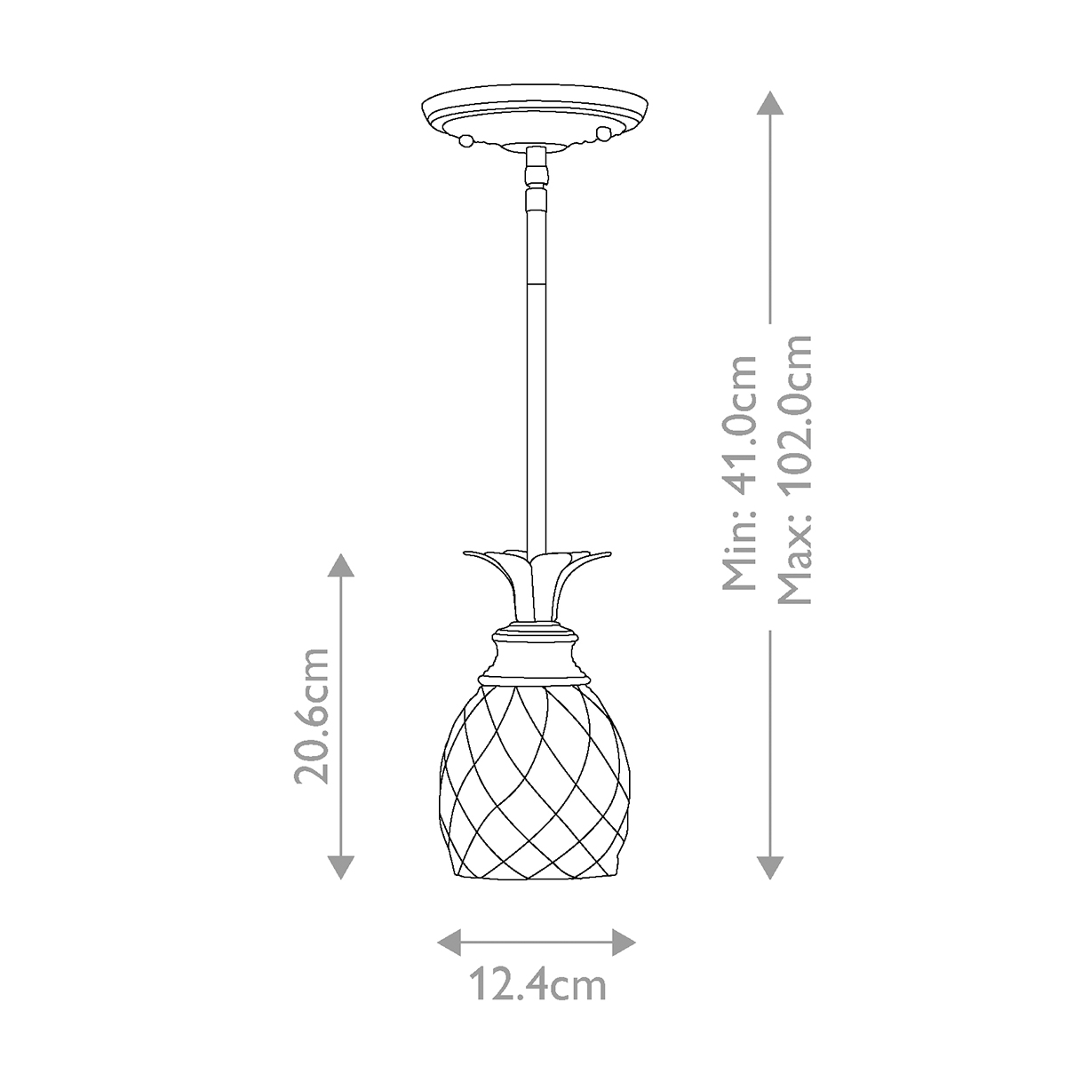 Подвесной светильник цвета латунь с прозрачнымплафоном в форме ананаса Hinkley в Барнауле