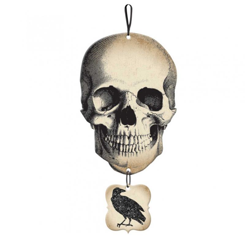 Аксессуар HALLOWEEN Hanging Skull Серый Черный Аксессуар HALLOWEEN Hanging Skull Серый Черный в Барнауле | Loft Concept
