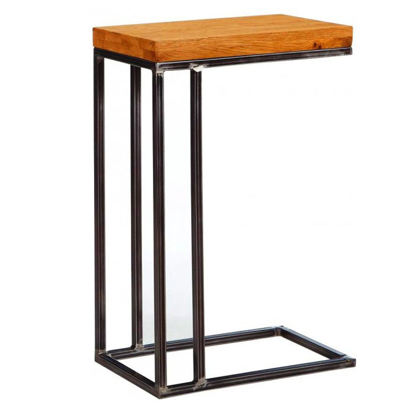 Приставной стол Industrial Oak Sybil Side Table Черный Приставной стол Industrial Oak Sybil Side Table Черный в Барнауле | Loft Concept