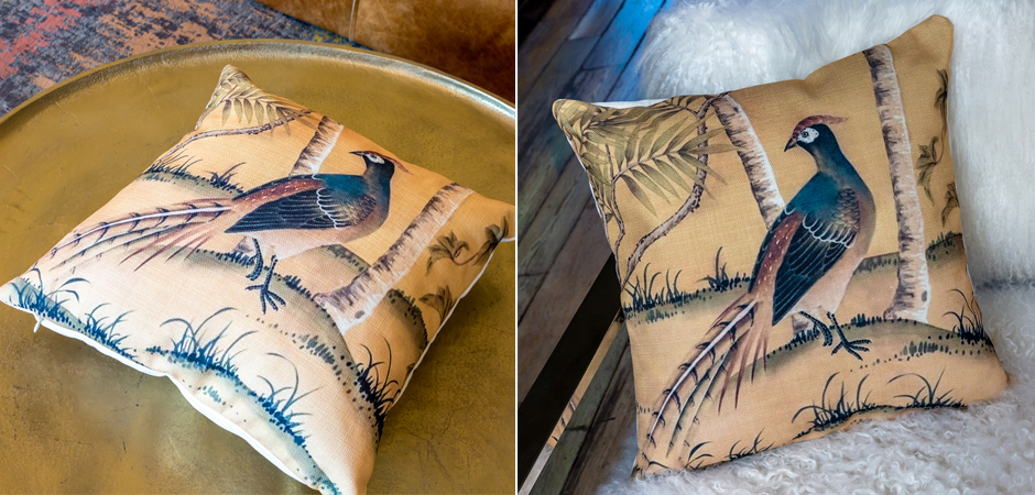 Декоративная подушка Beige and Green Chinoiserie 6 Декоративная подушка Beige and Green Chinoiserie 6 - Loft-Concept в Барнауле