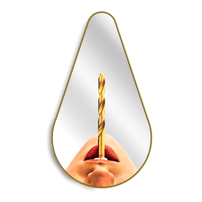 Зеркало Seletti Pear Drill Золотой Зеркало Seletti Pear Drill Золотой в Барнауле | Loft Concept