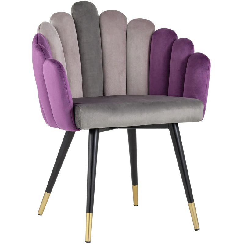 Стул Camellia Chair Сиреневый Велюр Сиреневый Серый Черный Фиолетовый в Барнауле | Loft Concept 