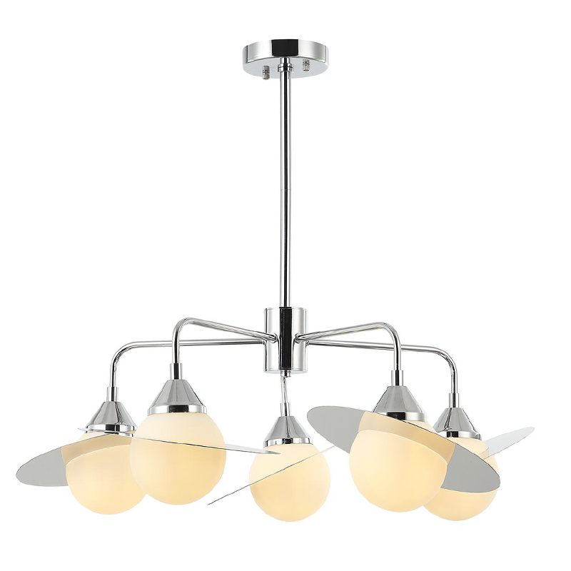 Люстра Phainon Chrome Chandelier 5 Хром Белый Люстра Phainon Chrome Chandelier 5 Хром Белый в Барнауле | Loft Concept
