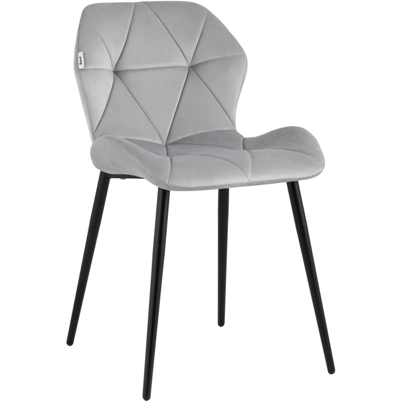 Стул Jeroen Chair II Серый Велюр Серый Черный Стул Jeroen Chair II Серый Велюр Серый Черный в Барнауле | Loft Concept
