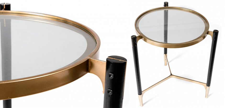Приставной столик Black & Gold Table round Приставной столик Black & Gold Table round - Loft-Concept в Барнауле