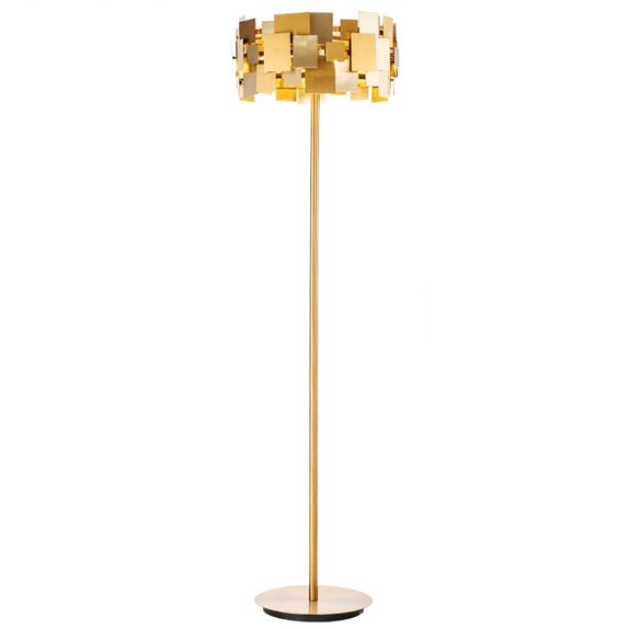 Торшер Gold Plate Floor Lamp Торшер Gold Plate Floor Lamp в Барнауле | Loft Concept