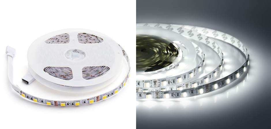 Комплект светодиодной ленты 14,4W/m 60LED/m 5050SMD теплый белый/холодный белый 2,5M Комплект светодиодной ленты 14,4W/m 60LED/m 5050SMD теплый белый/холодный белый 2,5M - Loft-Concept в Барнауле