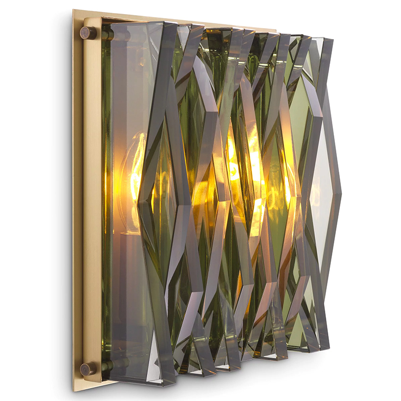 Бра Eichholtz Wall Lamp Nuvola S Green Латунь Зеленый смок Стекло Смок Бра Eichholtz Wall Lamp Nuvola S Green Латунь Зеленый смок Стекло Смок в Барнауле | Loft Concept