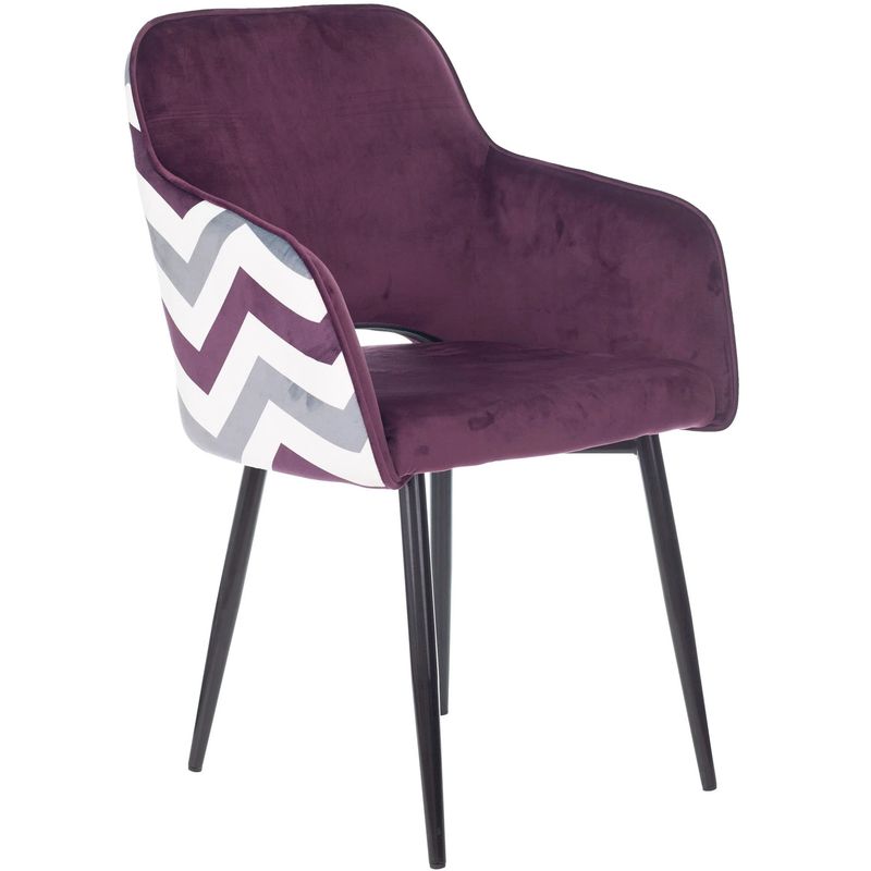 Стул SHARRON Chair Сливовый Зигзаг Сливовый Белый Черный Серый Стул SHARRON Chair Сливовый Зигзаг Сливовый Белый Черный Серый в Барнауле | Loft Concept