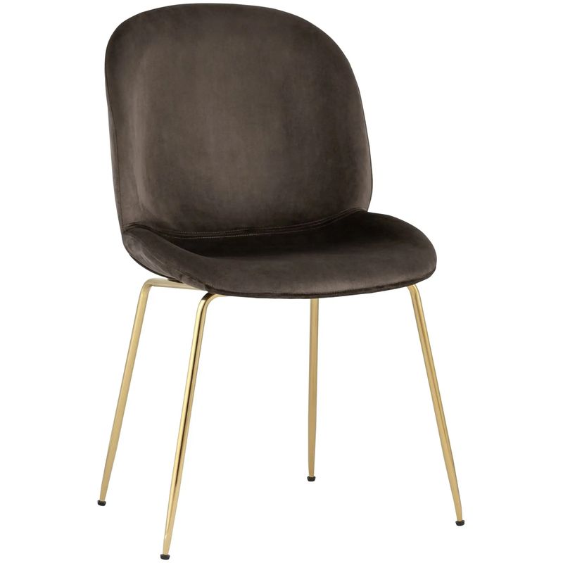 Стул Коричневый Велюр Vendramin Chair Коричневый Золотой Стул Коричневый Велюр Vendramin Chair Коричневый Золотой в Барнауле | Loft Concept