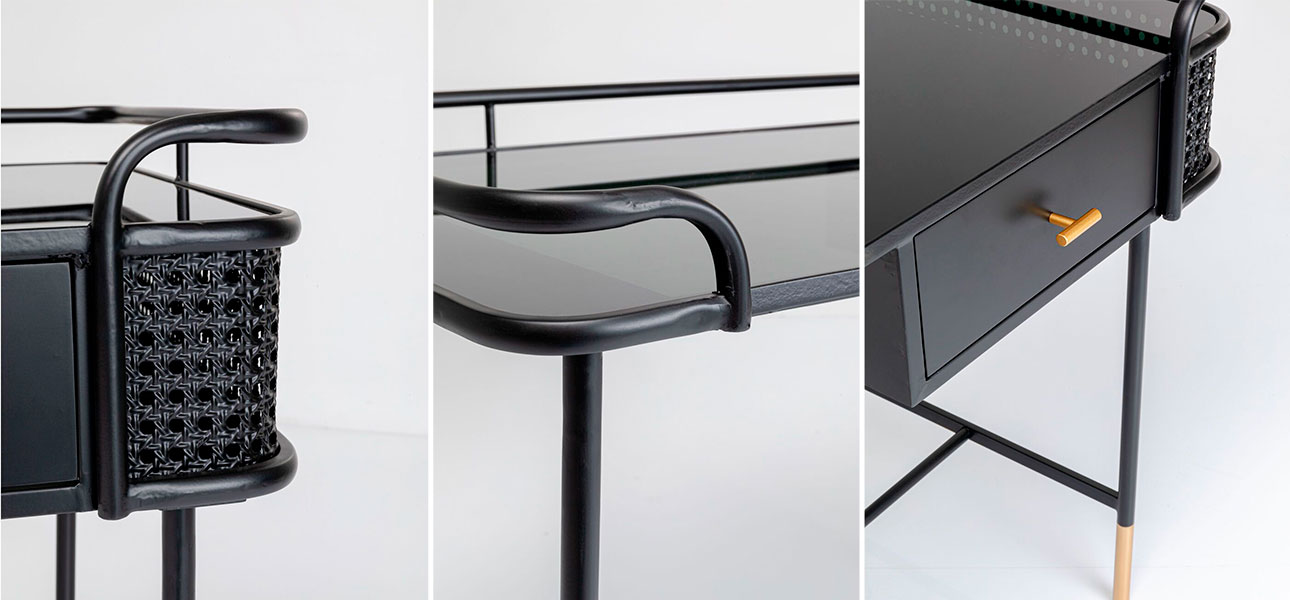 Стол рабочий черный Damian - фото №3