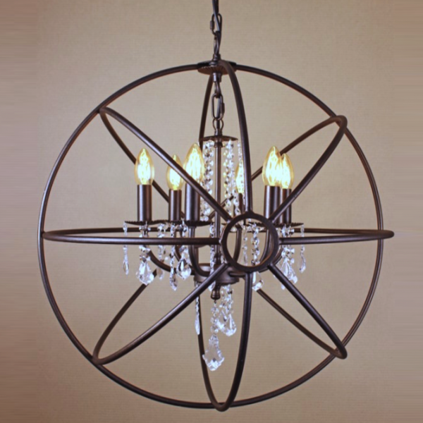 Люстра Orb Iron Farn Sphere Pendant Glass Коричневый Люстра Orb Iron Farn Sphere Pendant Glass Коричневый в Барнауле | Loft Concept
