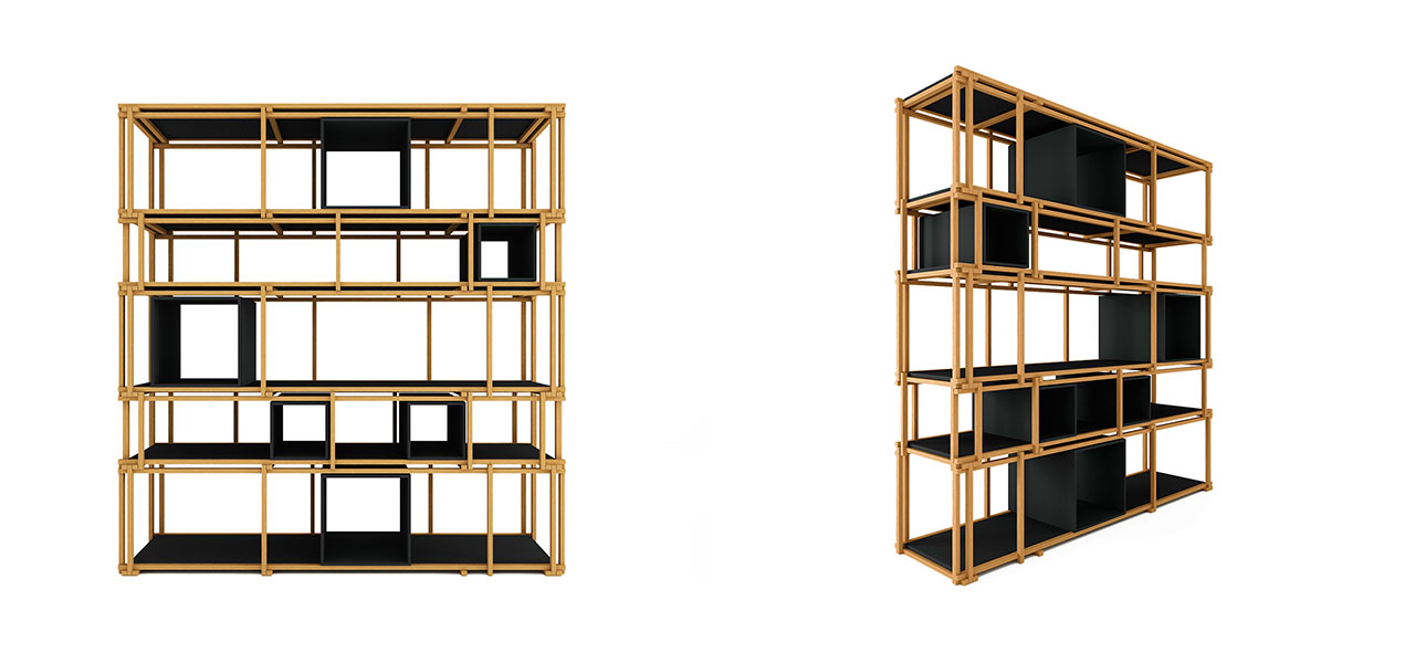 Стеллаж кубические сечения Yuen - фото