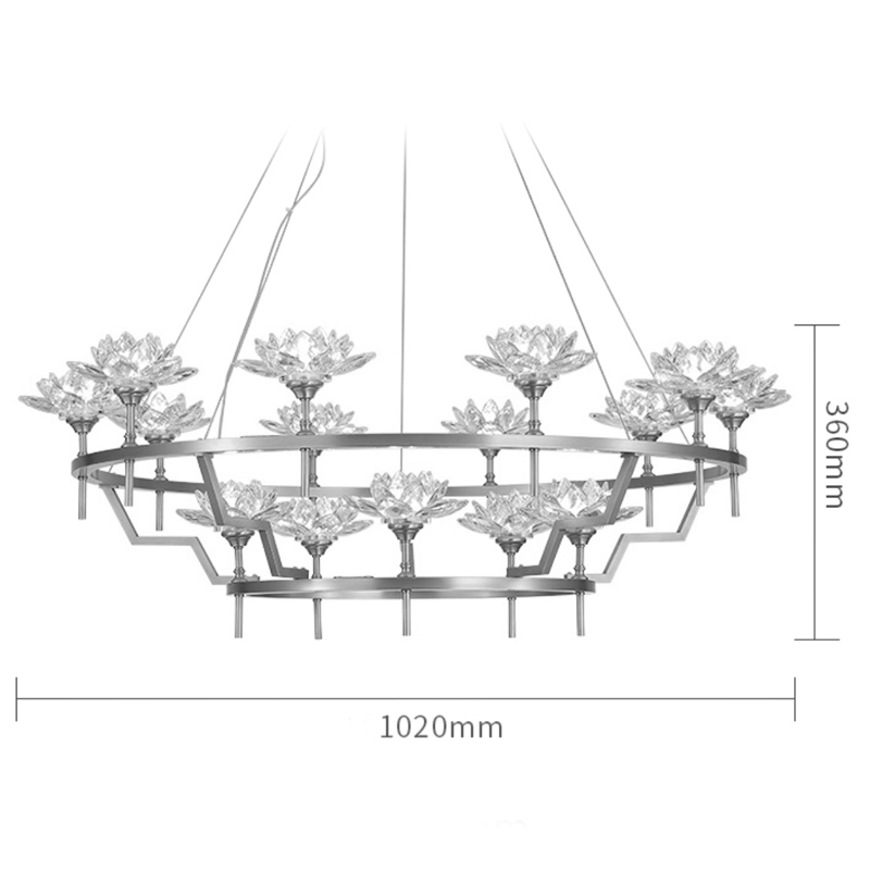 Большая Люстра Хрустальные Цветы Лотоса Lotus flower Clear Glass lamp 15 Большая Люстра Хрустальные Цветы Лотоса Lotus flower Clear Glass lamp 15 в Барнауле