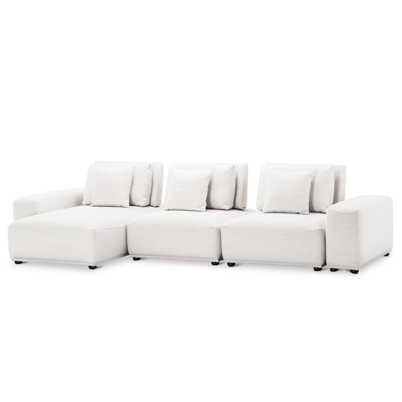 Диван Eichholtz Sofa Mondial Lounge white Белый Черный Диван Eichholtz Sofa Mondial Lounge white Белый Черный в Барнауле | Loft Concept