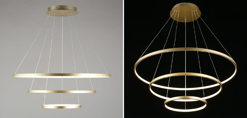 Люстра Ring Horizontal Trio Gold Люстра Ring Horizontal Trio Gold - Loft-Concept в Барнауле